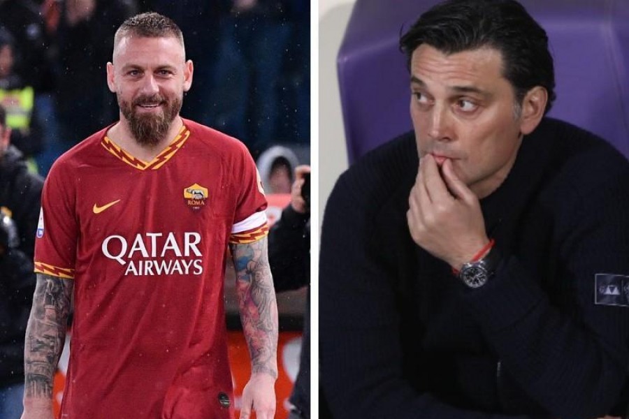 Daniele De Rossi e Vincenzo Montella, di LaPresse