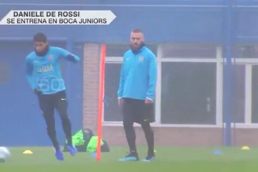 Daniele De Rossi si allena con il Boca Juniors (@SC_ESPN)