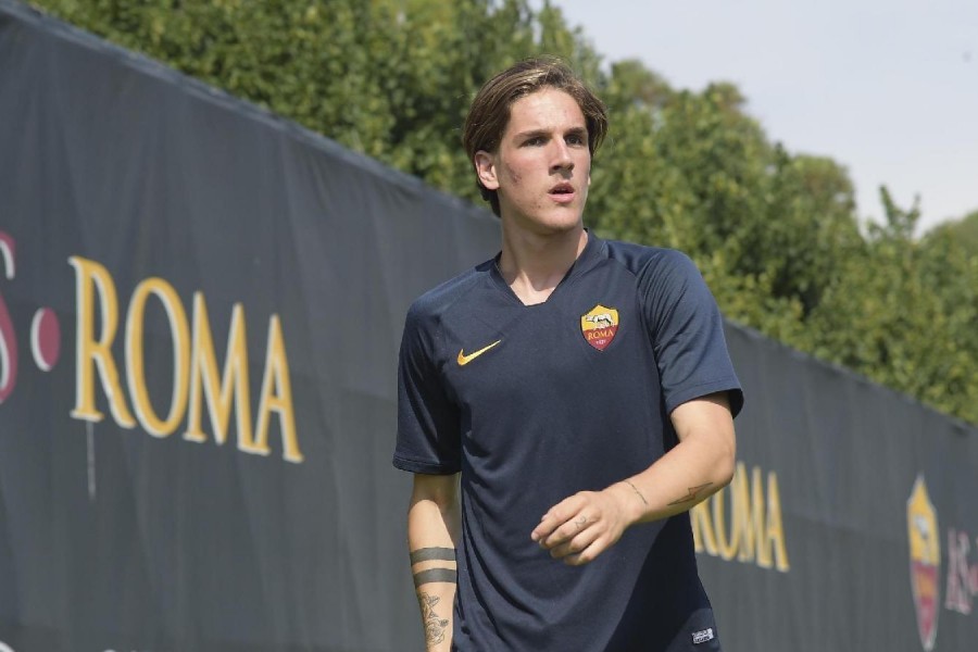 Nicolò Zaniolo in tenuta d'allenamento, di LaPresse