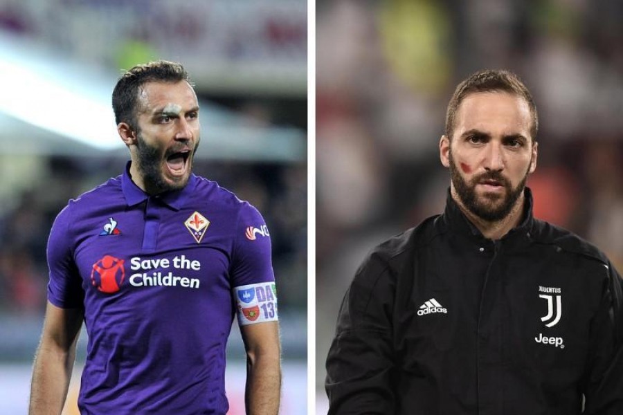 German Pezzella e Gonzalo Higuain, di LaPresse