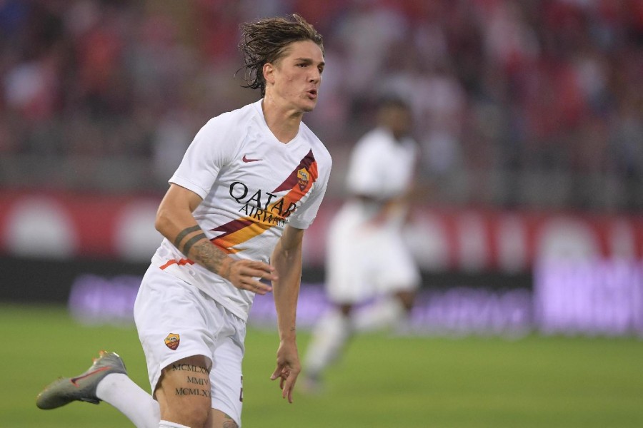 Nicolò Zaniolo in campo al Renato Curi, di LaPresse