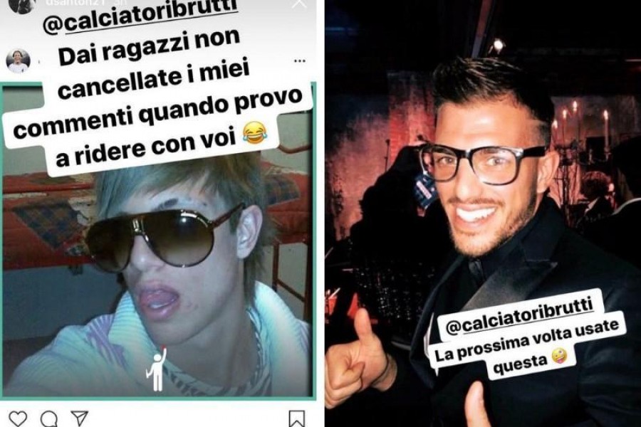 Le risposte di Davide Santon al post di Calciatori Brutti