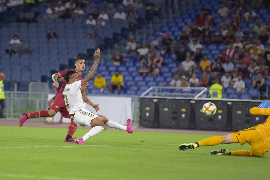 Perotti al momento della conclusione valsa il momentaneo 1-1, di LaPresse