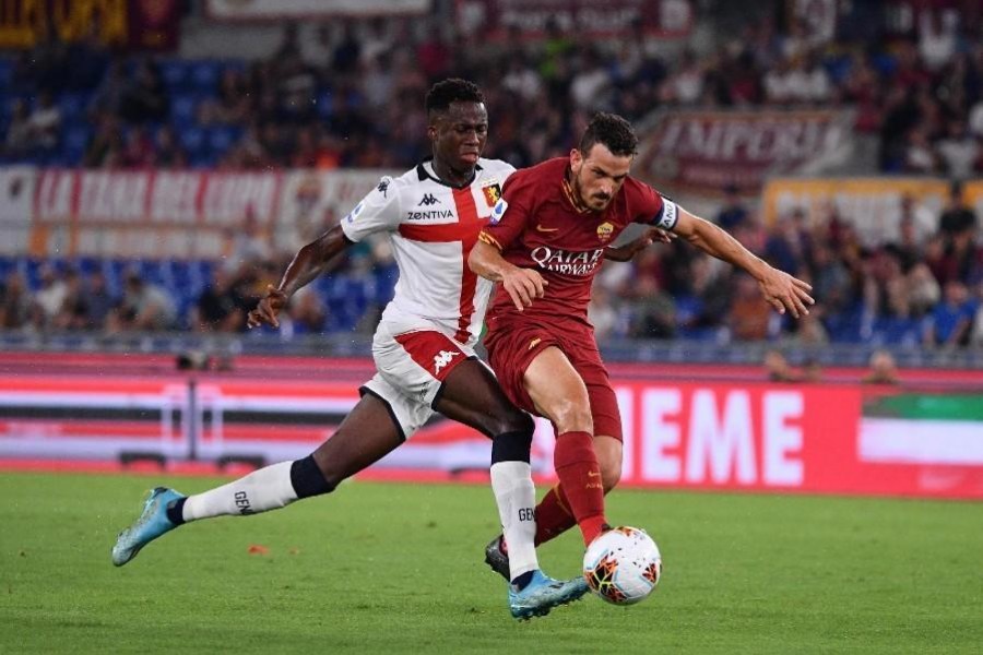 Alessandro Florenzi in azione contro il Genoa, di LaPresse