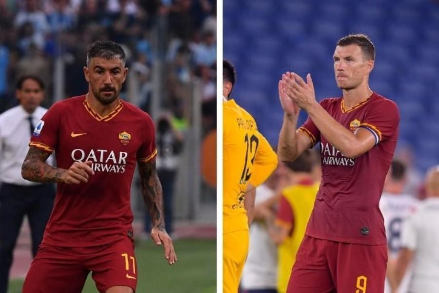 Aleksandar Kolarov e Edin Dzeko, di LaPresse