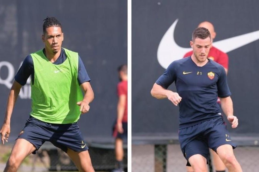 Chris Smalling e Jordan Veretout, di LaPresse