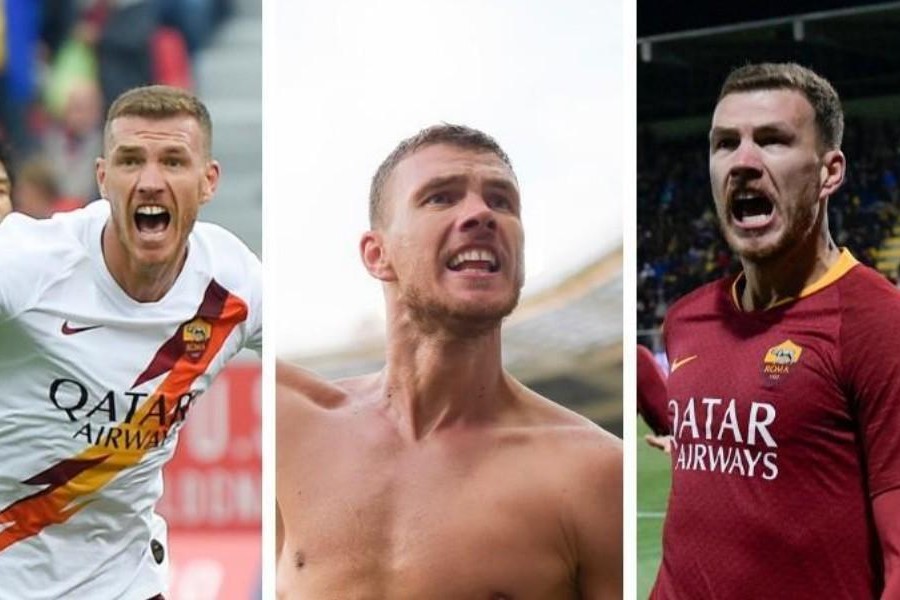 Le tre esultanze di Edin Dzeko, di LaPresse