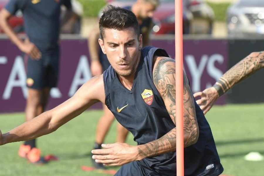 Lorenzo Pellegrini in allenamento, di LaPresse