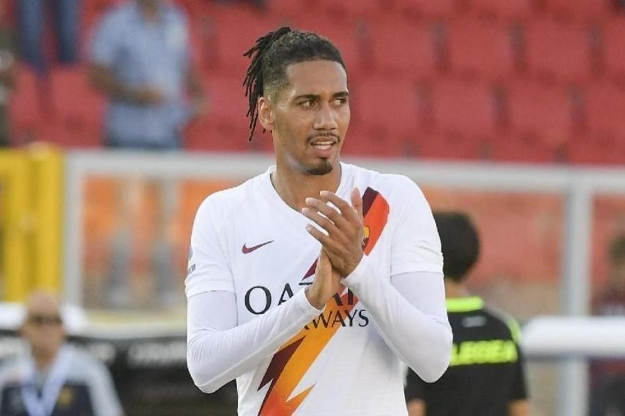 Smalling al termine di Lecce-Roma, di LaPresse