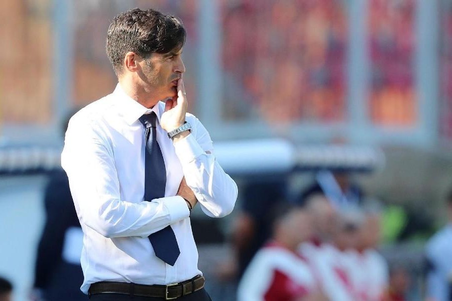 Paulo Fonseca durante Lecce-Roma, di LaPresse