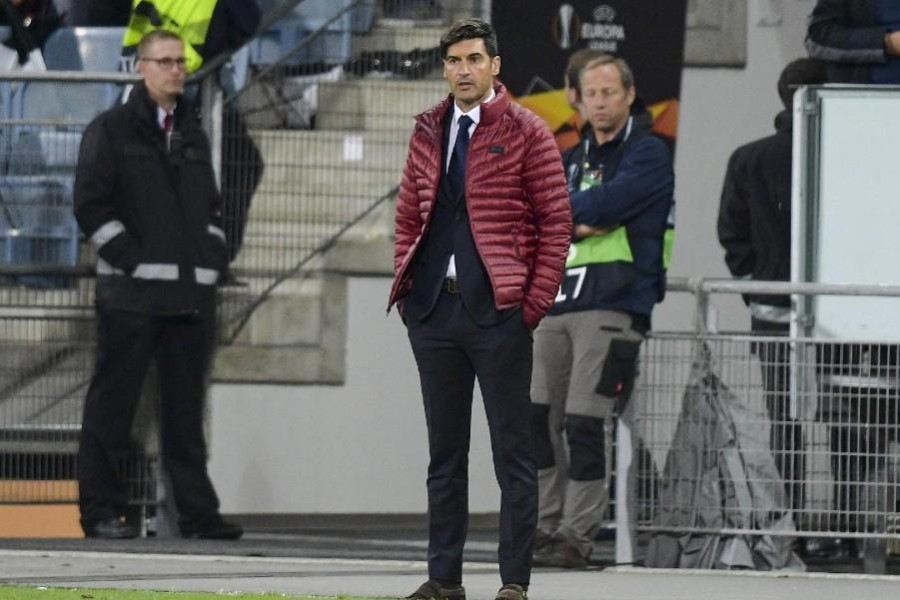 Paulo Fonseca durante Wolfsberger-Roma, di LaPresse