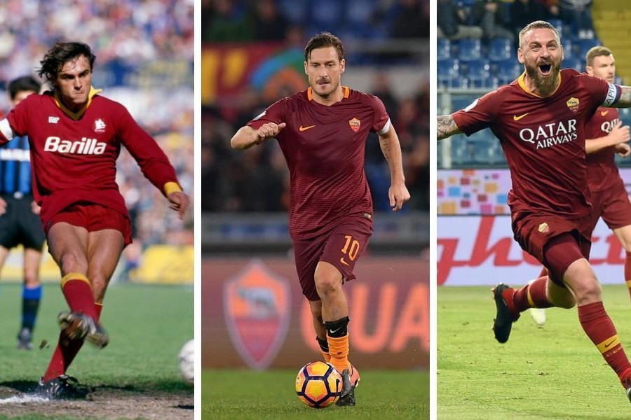 Giuseppe Giannini, Francesco Totti e Daniele De Rossi