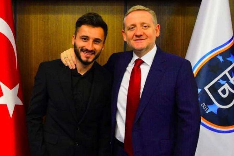 Sahin con il presidente del Basaksehir