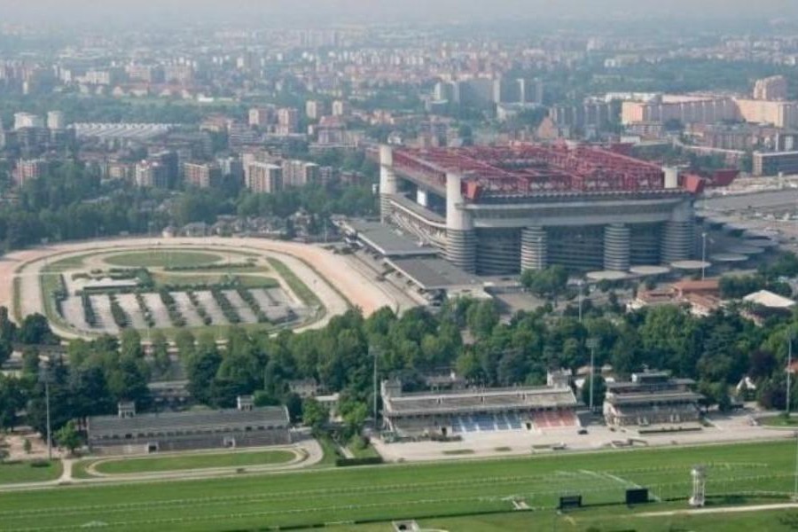 Lo stadio Meazza e l'area di San Siro.