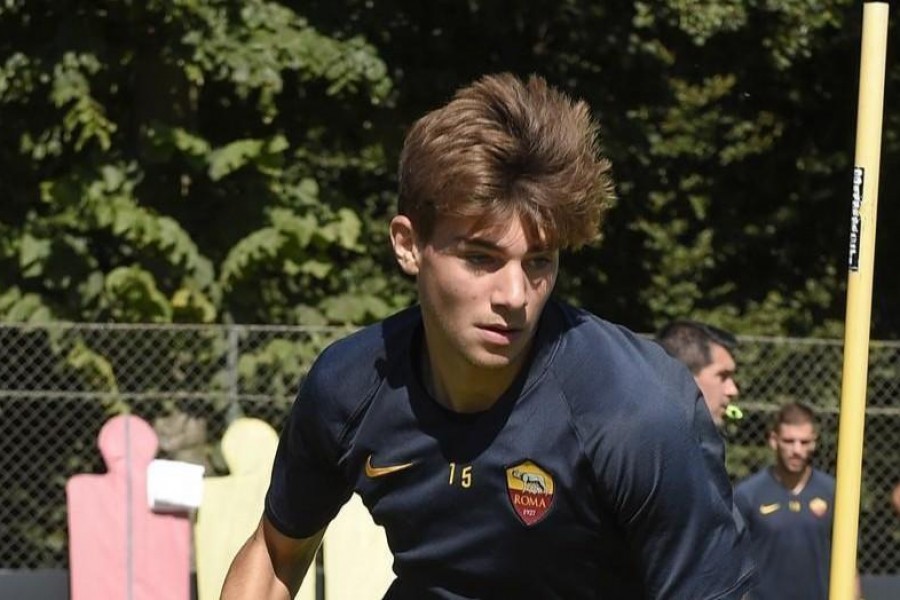 Gennaro Nigro, centrocampista della Roma Primavera classe 200o originario degli Usa, di LaPresse