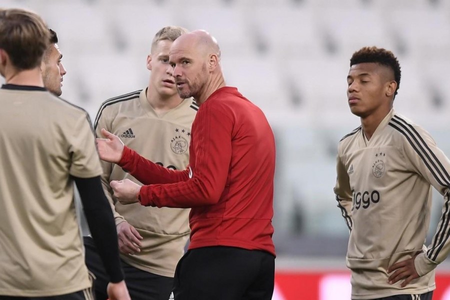 Ten Hag durante un allenamento, di LaPresse