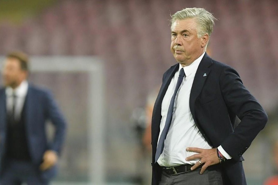 Carlo Ancelotti è stato espulso nel corso di Napoli-Atalanta, di LaPresse