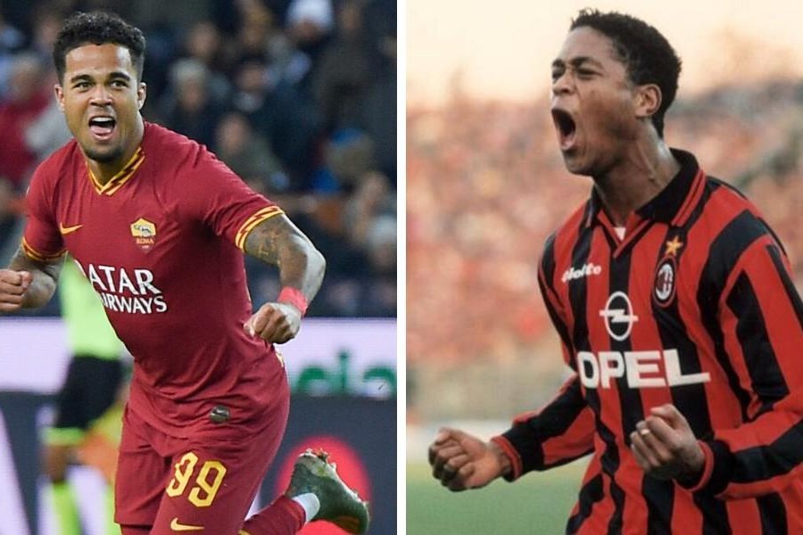 Justin Kluivert dopo il gol contro l'Udinese, l'esultanza di papà Patrick con la maglia del Milan