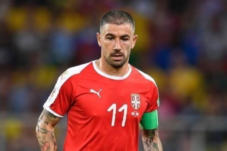 Aleksandar Kolarov con la maglia della Serbia, di LaPresse