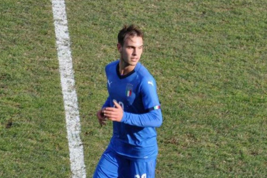 Riccardi in campo con la Nazionale