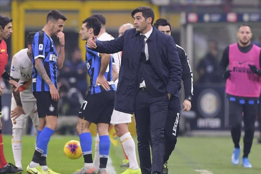 Paulo Fonseca durante la gara contro l'Inter