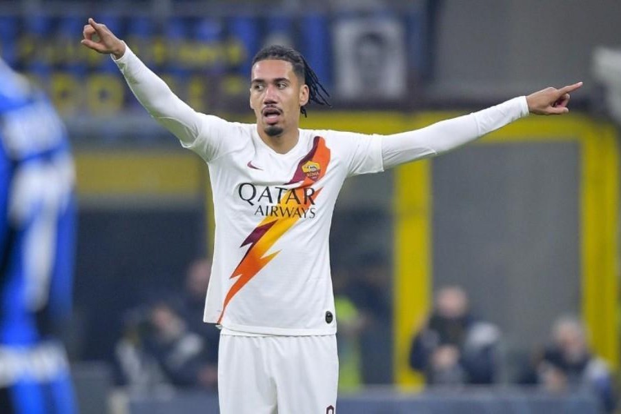 Chris Smalling durante Inter-Roma, di LaPresse