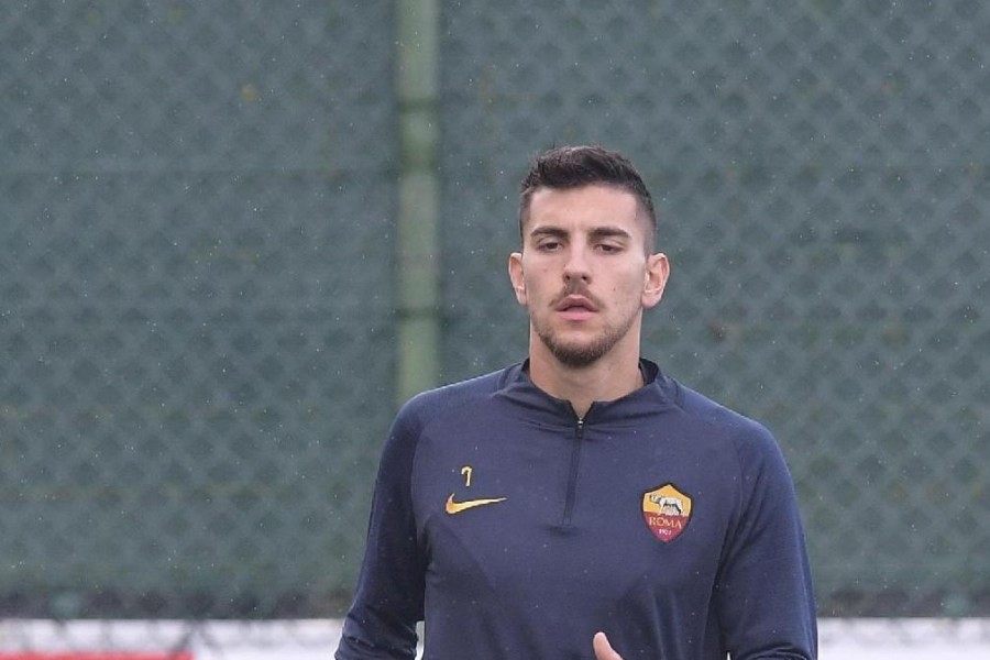 Lorenzo Pellegrini a Trigoria, di LaPresse