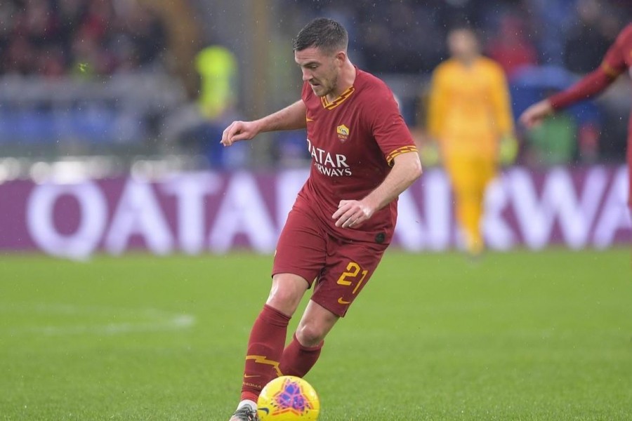 Jordan Veretout è il perno del centrocampo romanista, di LaPresse