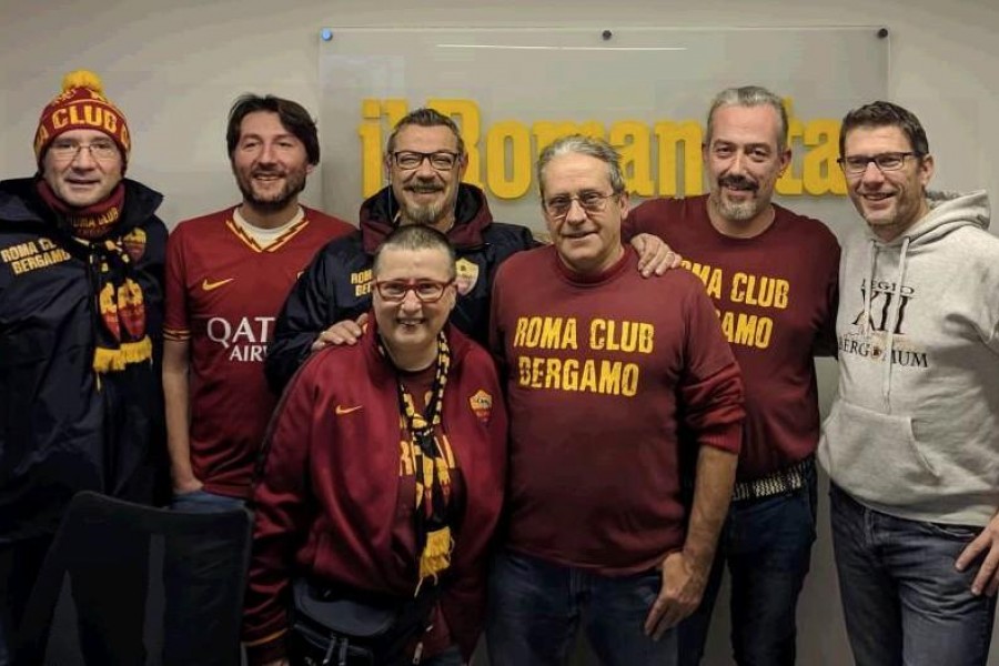 il Roma Club Bergamo nella redazione de “Il Romanista”