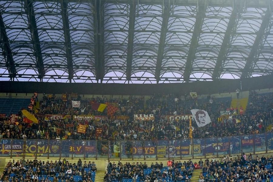 Il settore ospiti di San Siro, di LaPresse