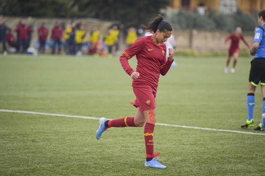 Andressa numero sette della Roma Femminile, di LaPresse