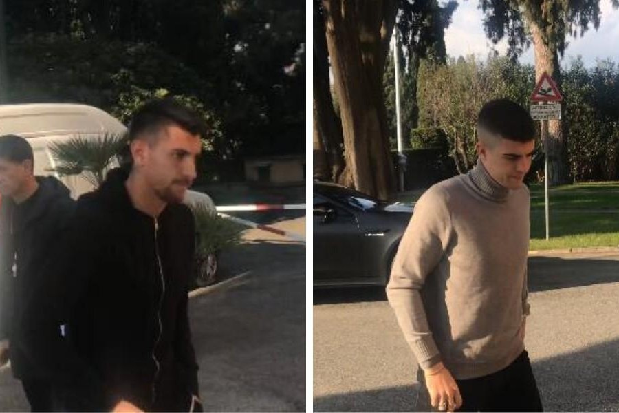 Lorenzo Pellegrini e Gianluca Mancini a Villa Stuart