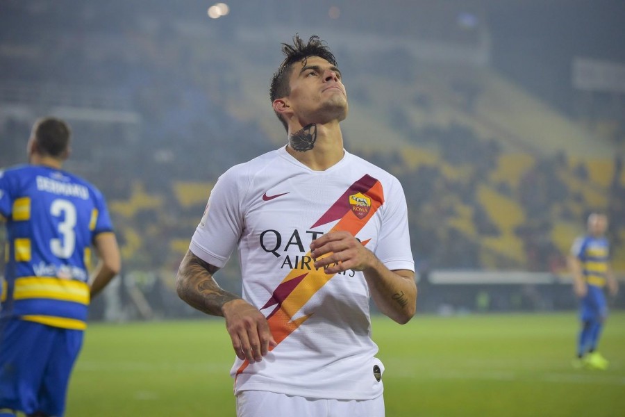 Diego Perotti durante Parma-Roma di Coppa Italia, di LaPresse