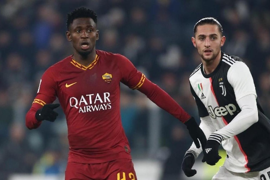 Amdou Diawara durante Juventus-Roma, di Mancini