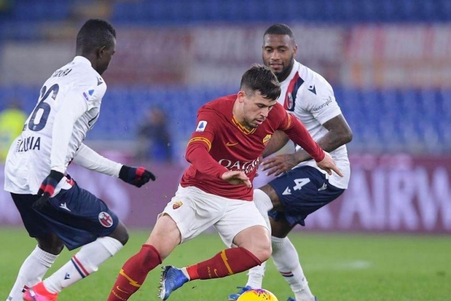 Carles Perez in azione durante Roma-Bologna