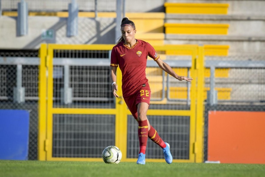 L'attaccante giallorossa Agnese Bonfantini, di LaPresse