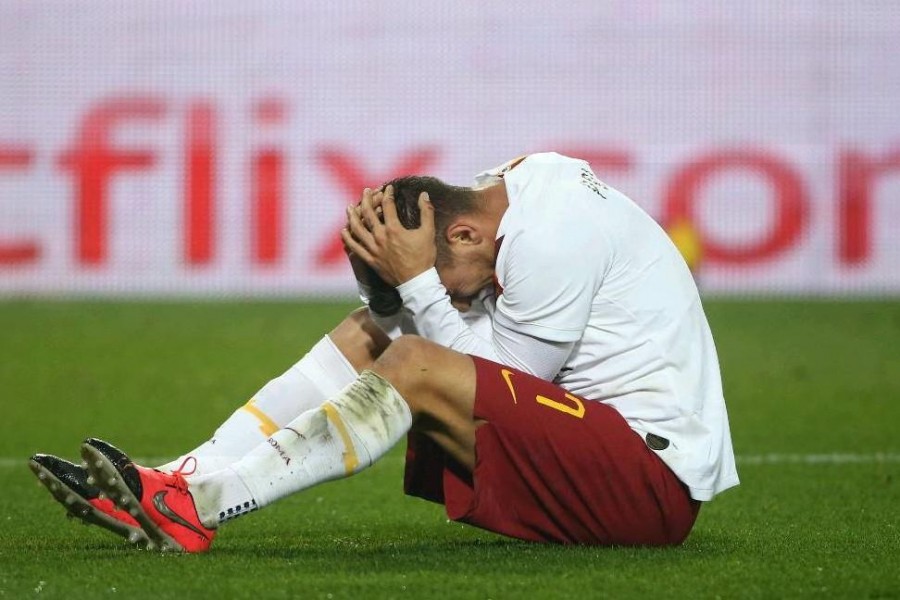 Lorenzo Pellegrini in campo al Gewiss Stadium, di Mancini