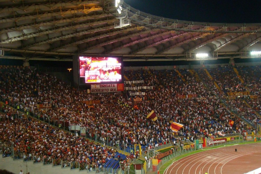 La Curva Sud in occasione di Roma-Gent del 2009