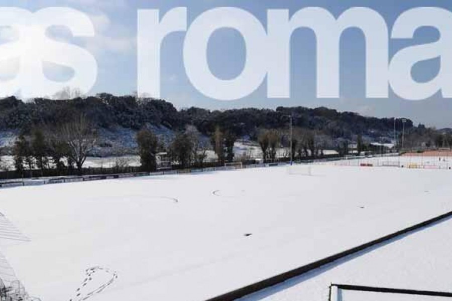 In foto, Trigoria sotto la neve nel 2012