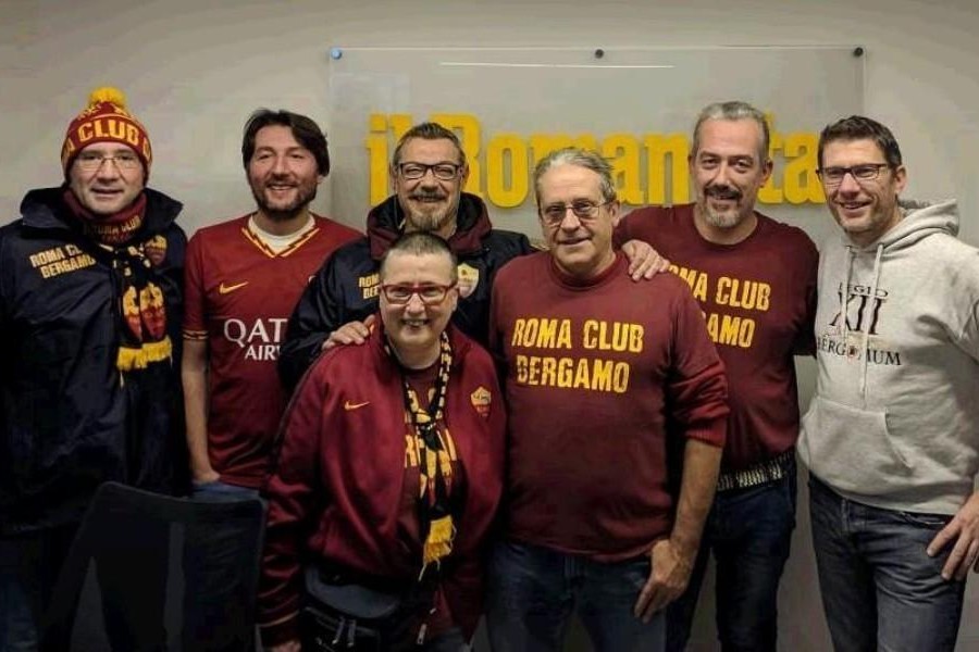 Il Roma Club Bergamo durante la sua ultima visita nella redazione de