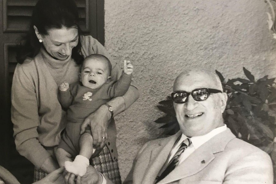 Renato Sacerdoti con Mariella, la figlia, e Alberto, il nipote
