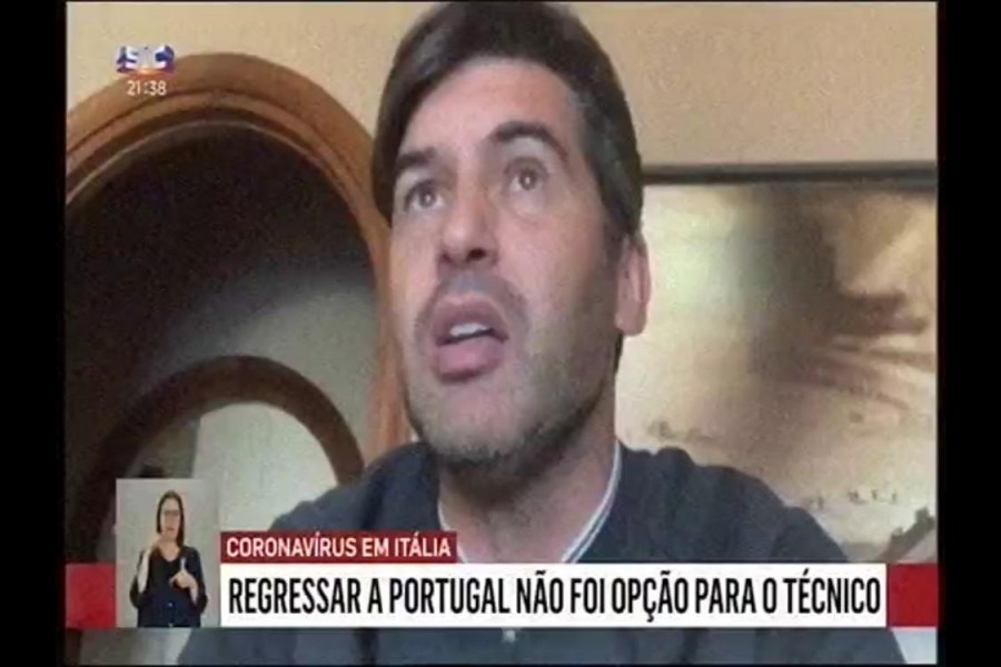 Paulo Fonseca e la videochiamata con l'emittente Sic