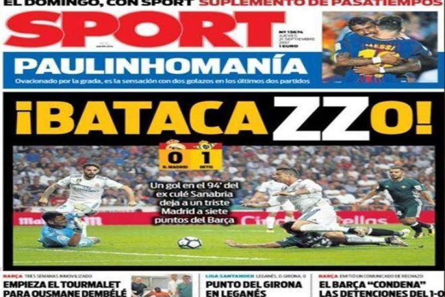 La prima di “Sport”: batacazo non è una parolaccia, ma lo schianto. Doppia Z per Zidane