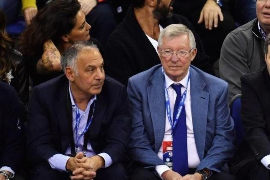 Pallotta e Ferguson all'O2 Arena di Londra in occasione del London NBA Game 2018