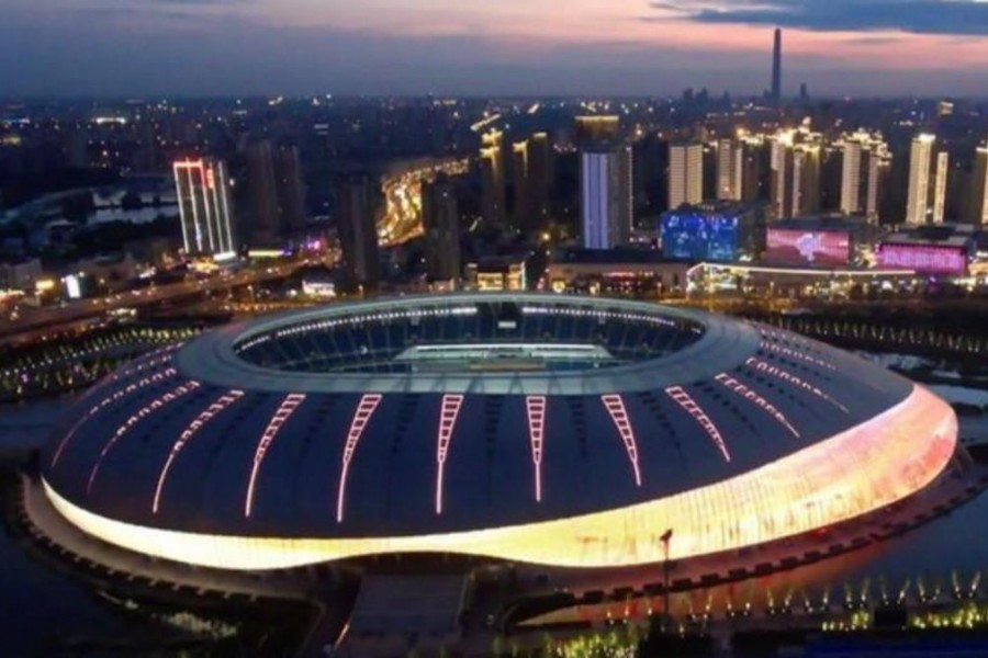 Il futuristico stadio del Tianjin Tianhai