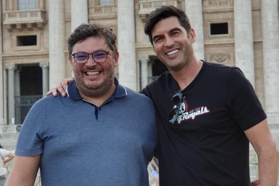 Marco Abreu con Paulo Fonseca