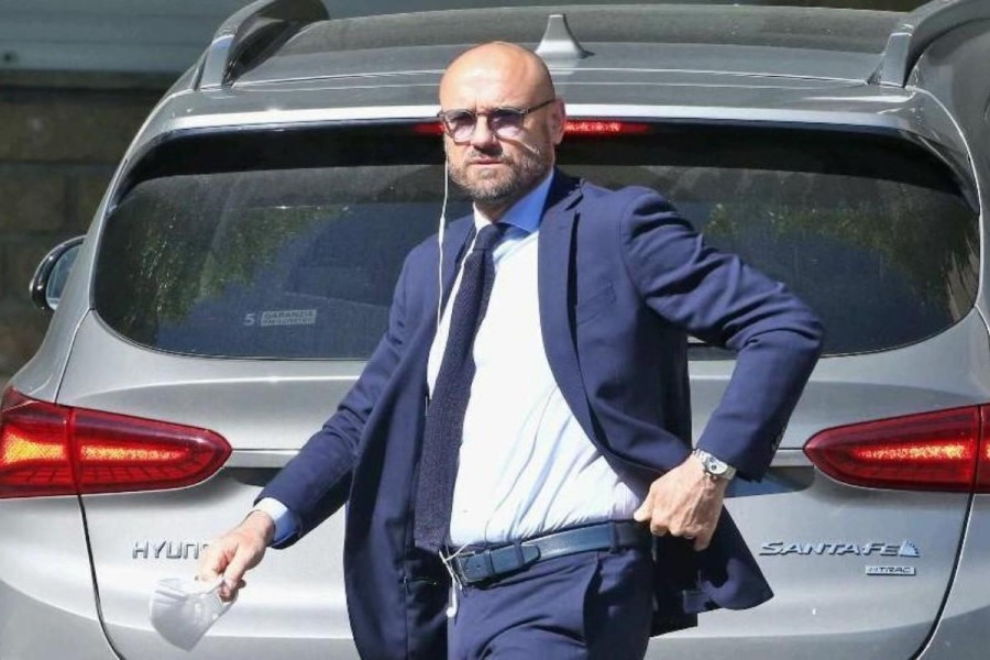 Il direttore sportivo della Roma Gianluca Petrachi, di Mancini