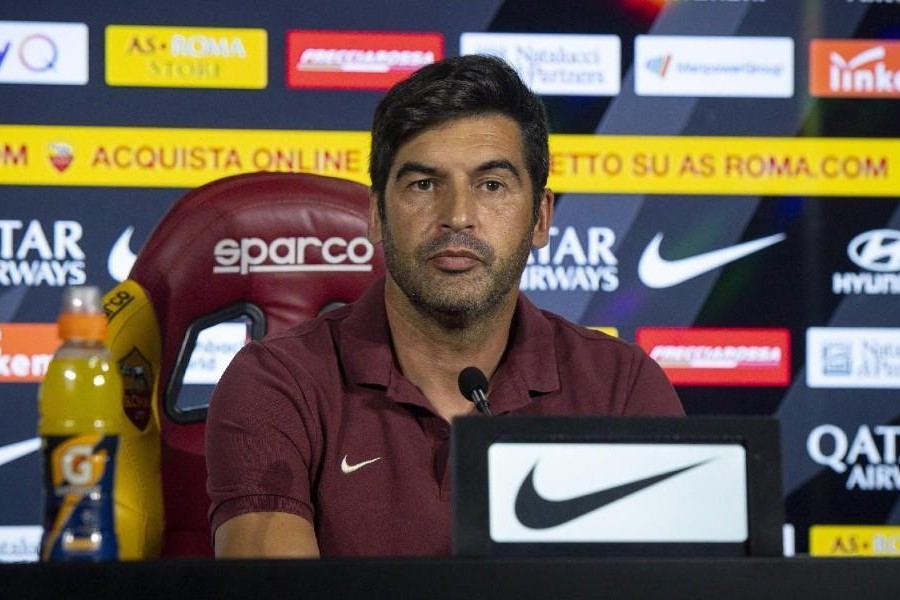 Paulo Fonseca in conferenza stampa, di LaPresse