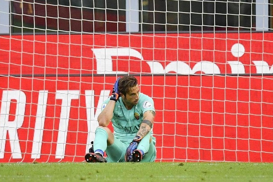 Antonio Mirante durante Milan-Roma, di LaPresse