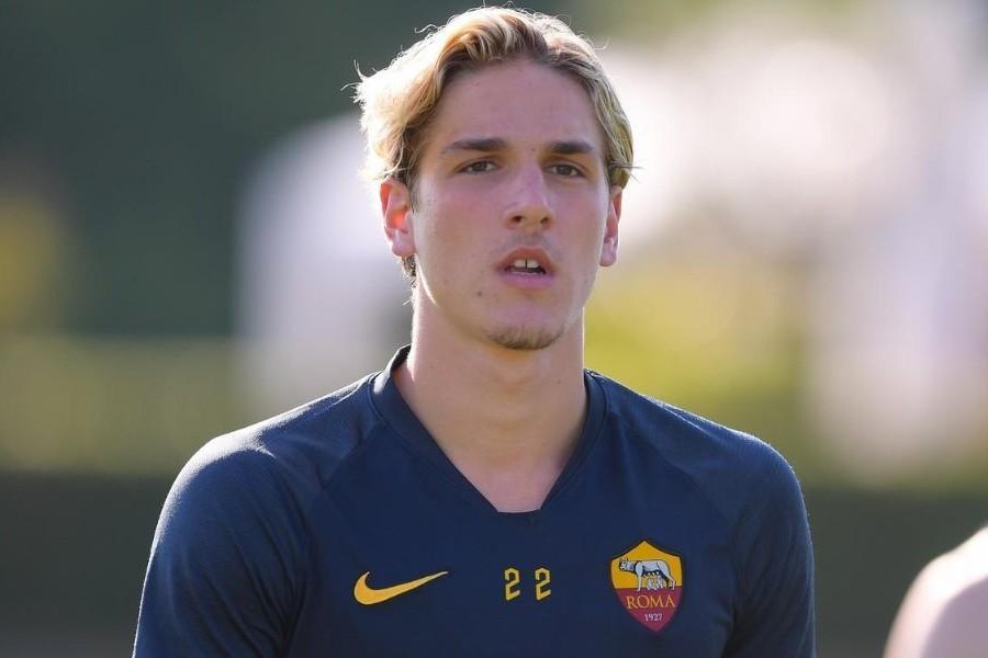 Nicolò Zaniolo in allenamento, di LaPresse